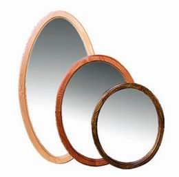 Døevìné zrcadlo oválné