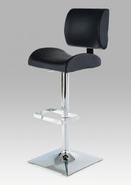 Barová židle HB-563 BK, chrom/koženka èerná