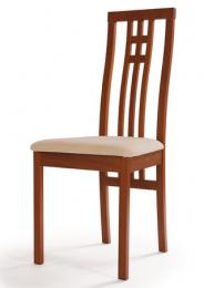 Jídelní židle BC-2482 TR3, masiv buk, barva tøešeò, potah krémový