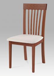 Jídelní židle BC-3950 TR3, barva tøešeò, potah krémový
