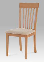 Jídelní židle BC-3950 BUK3, barva buk, potah krémový