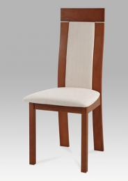 Jídelní židle BC-3921 TR3, masiv buk, barva tøešeò, potah krémový