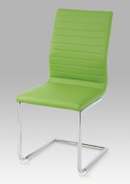 Jídelní židle HC-038-1 GRN, chrom/koženka zelená