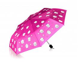 PRETTY UP Deštník mìnící barvu 52 cm, rùžový s dorty