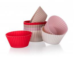 Silikonové košíèky 12 pcs Muffin Cups o6cm - 3,75cm x 2,7cm Culinaria red