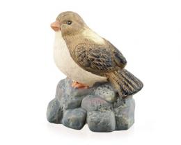 Zvíøátka terakotová - pták na kameni, vel. 13,5x10x15 cm