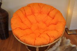 Polstr deluxe na keslo papasan 110 cm - oranov melr - zvtit obrzek
