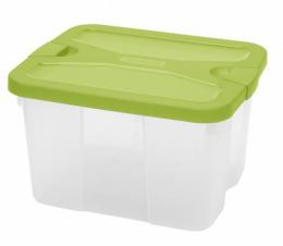 Box úložný 30l CLIP transparentní/svìtle zelená